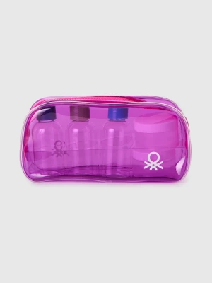Benetton, Small Beauty Case In Pvc, Size: OS, Violet, Women United Colors of Benetton
