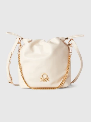 Benetton, Small Bucket Bag, size OS, Creamy White, Women United Colors of Benetton