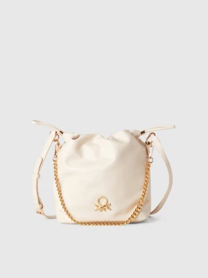 Benetton, Small Bucket Bag, size OS, Creamy White, Women United Colors of Benetton