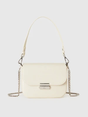 Benetton, Small Cream Be Bag With Coconut Print, Size: OS, Creamy White, Women United Colors of Benetton