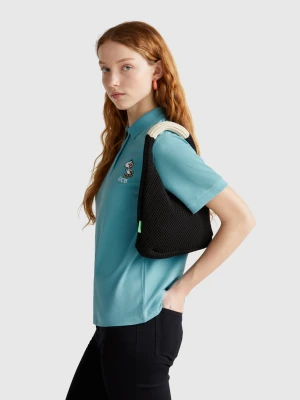 Benetton, Small Crochet Shoulder Bag, size OS, Black, Women United Colors of Benetton