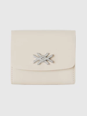 Benetton, Small Wallet In Imitation Leather, size OS, Creamy White, Women United Colors of Benetton