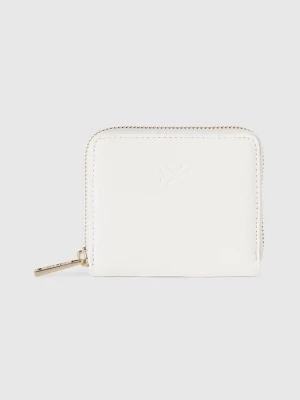 Benetton, Small Zip Wallet, size OS, White, Women United Colors of Benetton