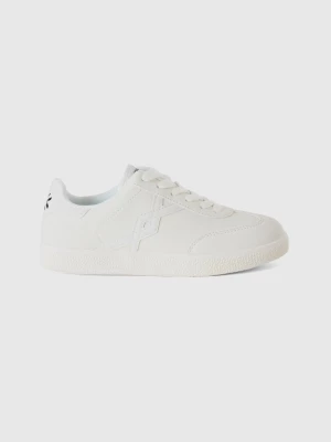 Benetton, Sneakers In Imitation Leather, size 33, Creamy White, Kids United Colors of Benetton