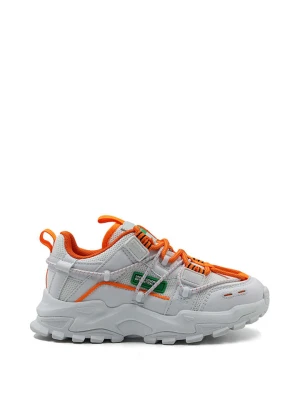 Benetton Sneakersy w kolorze biało-pomarańczowym rozmiar: 33
