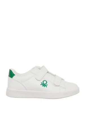 Benetton Sneakersy w kolorze biało-zielonym rozmiar: 34