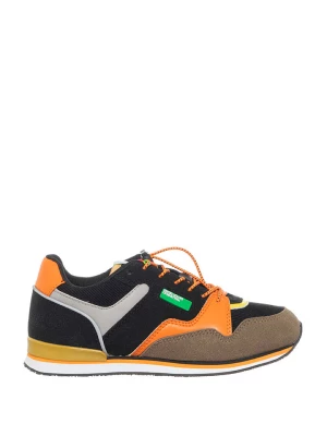 Benetton Sneakersy w kolorze czarno-pomarańczowo-jasnobrązowym rozmiar: 29