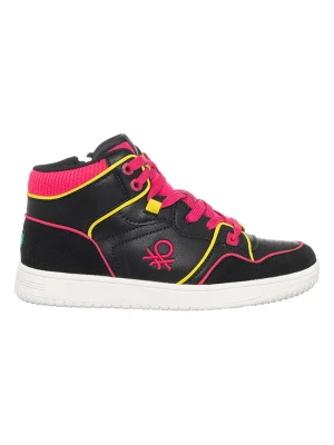 Benetton Sneakersy w kolorze czarno-różowym rozmiar: 30