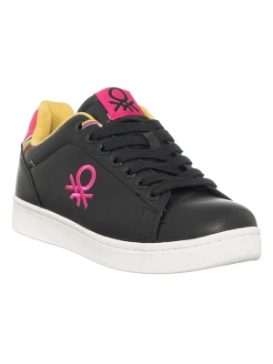 Benetton Sneakersy w kolorze czarno-różowym rozmiar: 35