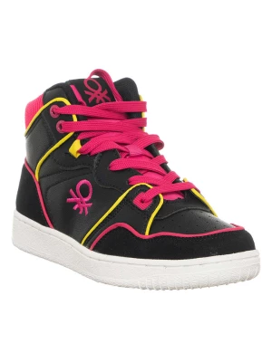 Benetton Sneakersy w kolorze czarno-różowym rozmiar: 38