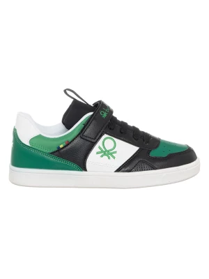 Benetton Sneakersy w kolorze czarno-zielono-białym rozmiar: 30