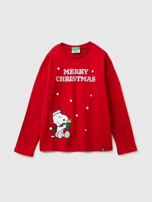 Benetton, Snoopy ©peanuts Christmas T-shirt, Size: XL, Red, Kids United Colors of Benetton