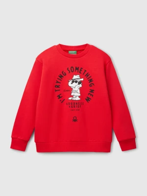 Benetton, Snoopy ©peanuts Sweatshirt In Cotton, size XL, Red, Kids United Colors of Benetton