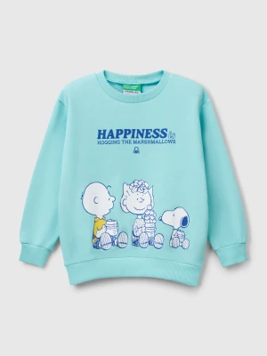 Benetton, Snoopy ©peanuts Sweatshirt In Organic Cotton, size 116, Turquoise, Kids United Colors of Benetton