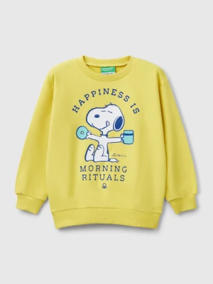 Benetton, Snoopy ©peanuts Sweatshirt In Cotton, size 116, Yellow, Kids United Colors of Benetton