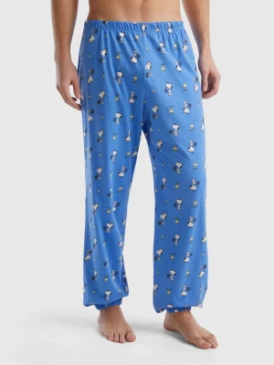 Benetton, Snoopy ©peanuts Trousers, size M, Light Blue, Men United Colors of Benetton