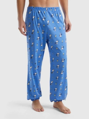Benetton, Snoopy ©peanuts Trousers, size S, Light Blue, Men United Colors of Benetton