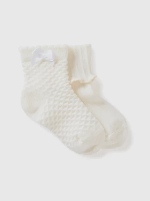 Benetton, Sock Set In Cotton Blend, size 74, Creamy White, Kids United Colors of Benetton