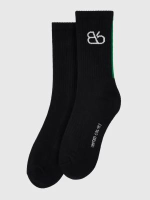 Benetton, Socks In Stretch Cotton Blend, Size: 36-38, Black, Women United Colors of Benetton