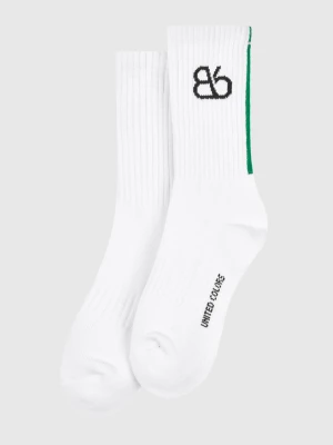 Benetton, Socks In Stretch Cotton Blend, size 36-38, White, Women United Colors of Benetton