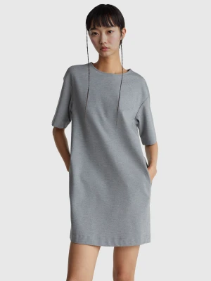 Benetton, Soft Dress In Stretch Viscose Blend, Size: XXS, Gray, Women United Colors of Benetton
