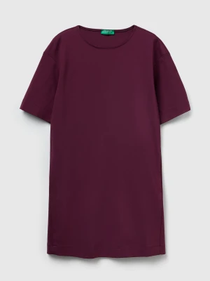 Benetton, Soft Dress In Stretch Viscose Blend, Size: XXS, Plum, Women United Colors of Benetton