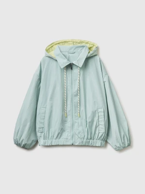 Benetton, Soft Jacket With Hood, Size: XS, Aqua, Women United Colors of Benetton