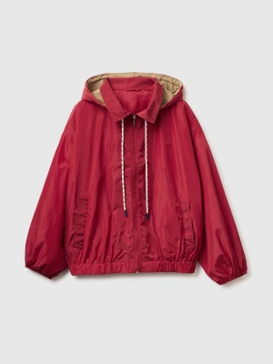 Benetton, Soft Jacket With Hood, Size: XS, Strawberry, Women United Colors of Benetton