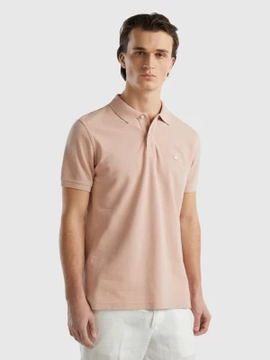 Benetton, Soft Pink Regular Fit Polo, size L, Soft Pink, Men United Colors of Benetton
