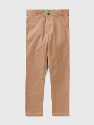 Benetton Spodnie chino w kolorze beżowym rozmiar: 130