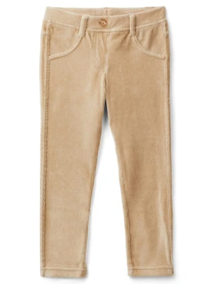 Benetton Spodnie sztruksowe w kolorze beżowym rozmiar: 98