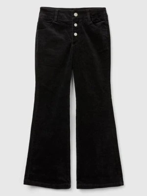Benetton Spodnie sztruksowe w kolorze czarnym rozmiar: 168