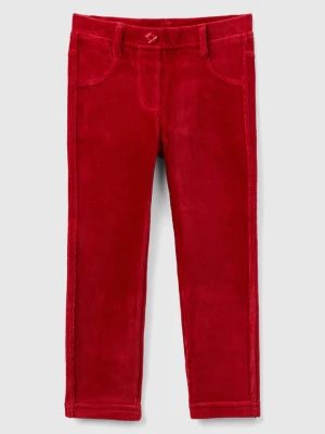 Benetton Spodnie sztruksowe w kolorze czerwonym rozmiar: 90
