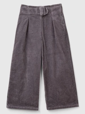 Benetton Spodnie sztruksowe w kolorze szarym rozmiar: 168