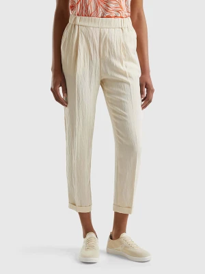 Benetton Spodnie w kolorze beżowym rozmiar: XXL