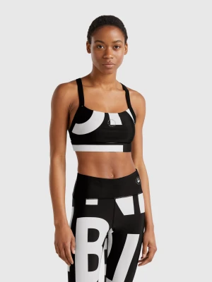 Benetton, Sports Bra Top With Padding, size XS, Black, Women United Colors of Benetton