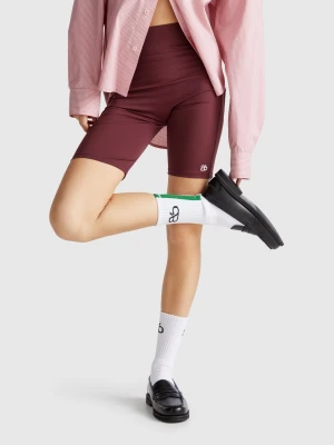 Benetton, Sports Cycling Leggings, size S, Burgundy, Women United Colors of Benetton