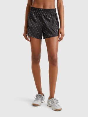 Benetton, Sports Shorts In Fabric, size XS, Black, Women United Colors of Benetton