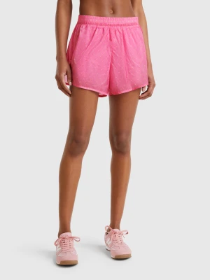 Benetton, Sports Shorts In Fabric, size XS, Pink, Women United Colors of Benetton