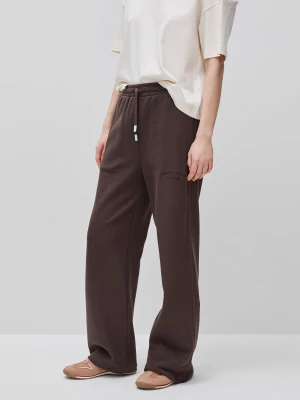 Benetton, Sports Trousers With Embroidery, Size: XXS, Brown, Women United Colors of Benetton