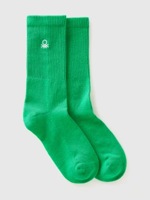 Benetton, Sporty Socks In Cotton Blend, size 42-46, Green, Women United Colors of Benetton