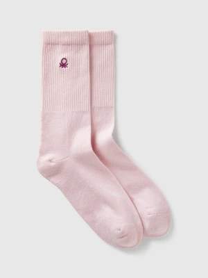 Benetton, Sporty Socks In Organic Stretch Cotton, size 36-41, Pink, Women United Colors of Benetton