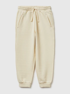 Benetton, Sporty Sweatshirt Joggers, Size: XL, Creamy White, Kids United Colors of Benetton