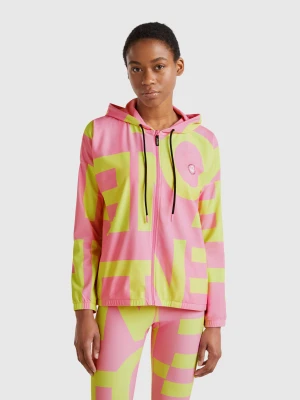 Benetton, Sporty Sweatshirt With Logo Print, size XS, Multi-color, Women United Colors of Benetton