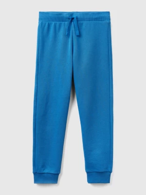 Benetton, Sporty Trousers With Drawstring, size 2XL, Blue, Kids United Colors of Benetton