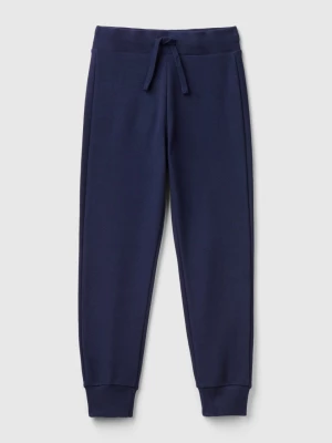 Benetton, Sporty Trousers With Drawstring, size 2XL, Dark Blue, Kids United Colors of Benetton
