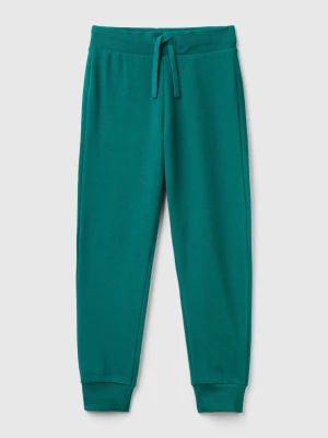 Benetton, Sporty Trousers With Drawstring, size 2XL, Dark Green, Kids United Colors of Benetton