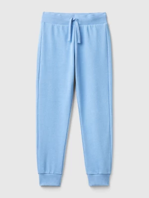 Benetton, Sporty Trousers With Drawstring, size 2XL, Light Blue, Kids United Colors of Benetton