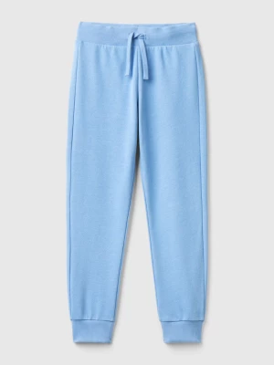 Benetton, Sporty Trousers With Drawstring, size 3XL, Light Blue, Kids United Colors of Benetton