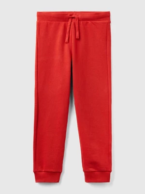 Benetton, Sporty Trousers With Drawstring, size L, Brick Red, Kids United Colors of Benetton
